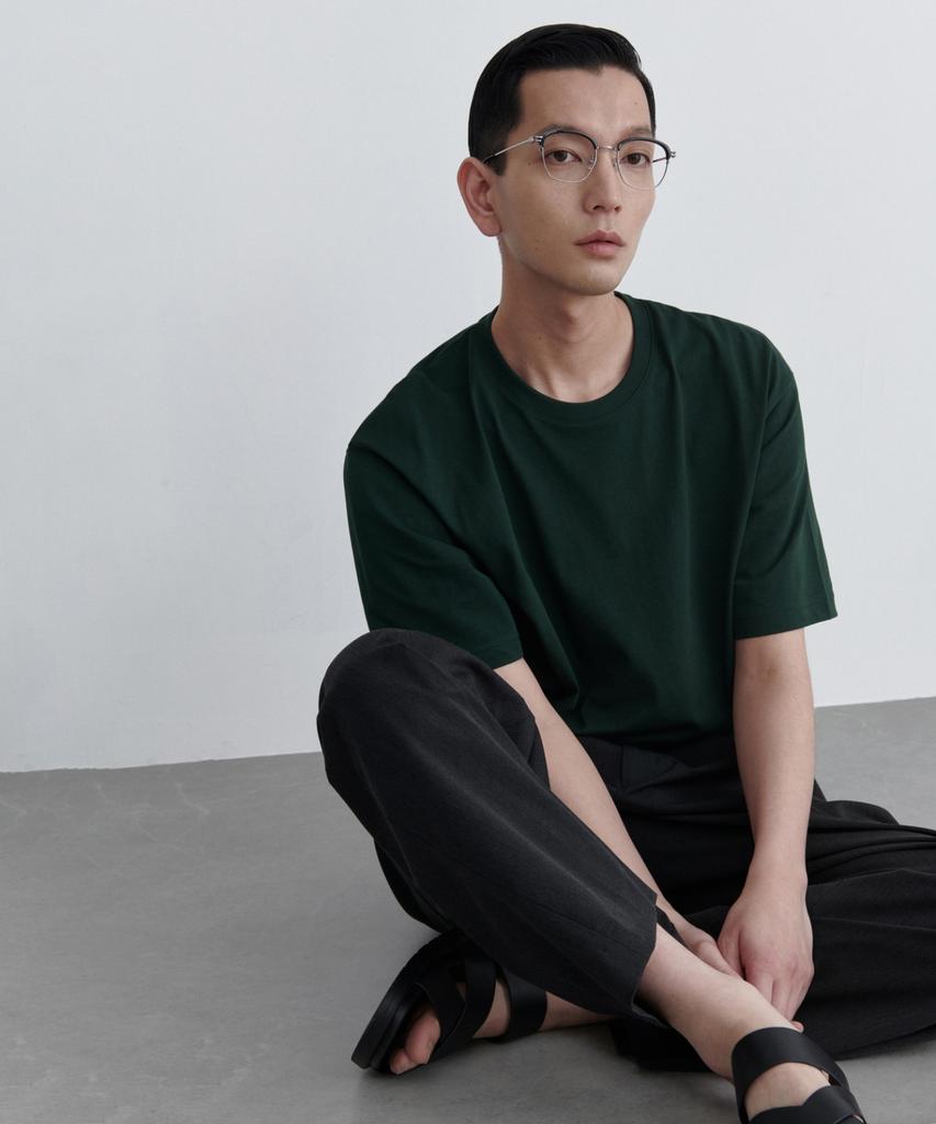 MUSINSA STANDARD Super Wide Hidden Banding Slacks [Charcoal Gray]