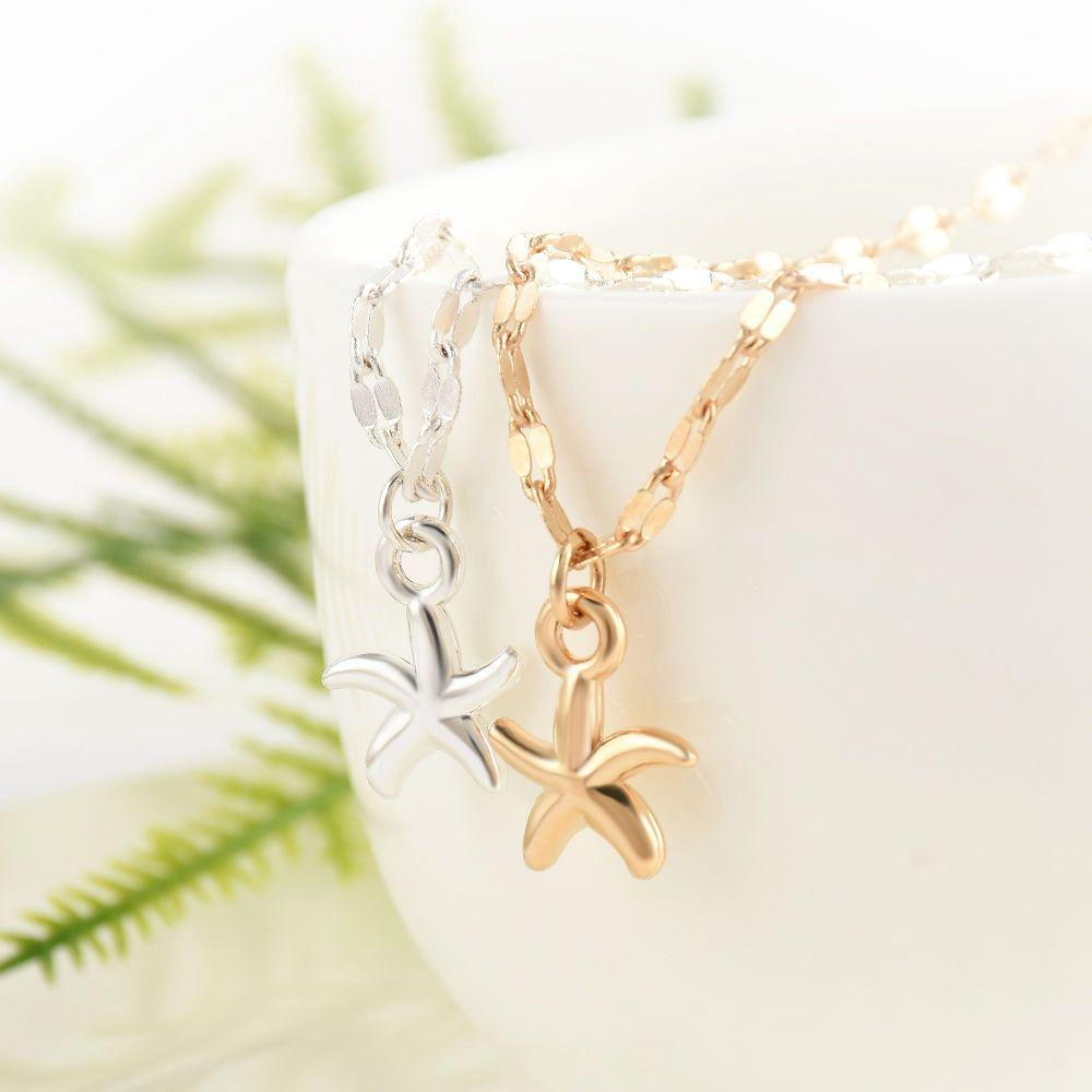 Jewelry Gold Plated Sandals Anklet Ankle Chain Foot Bracelet Starfish Pendant