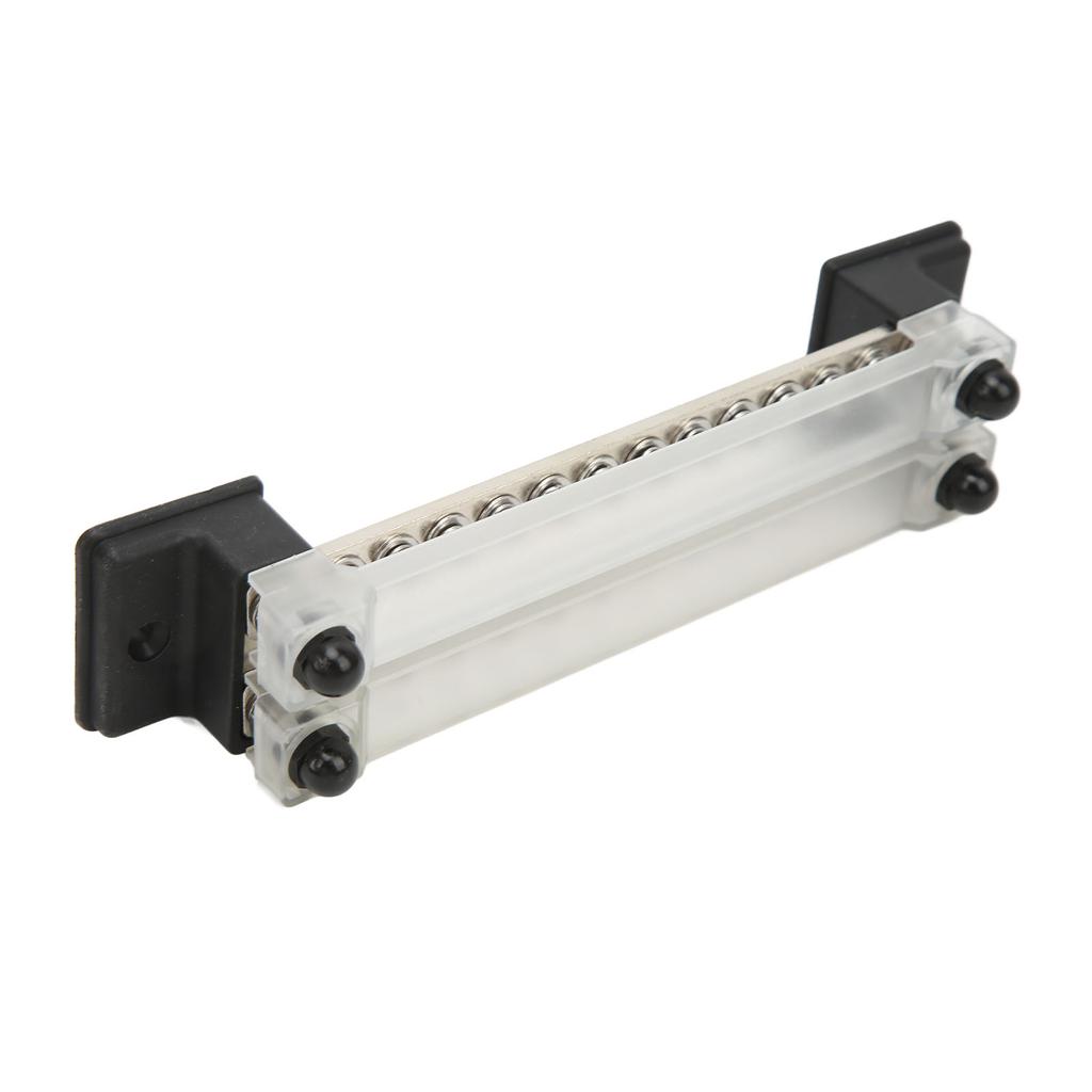 Power Distribution Block with Cover 24 Terminal 150A 12‑48V for Car RV Ship Yacht Pickup Truck Power System