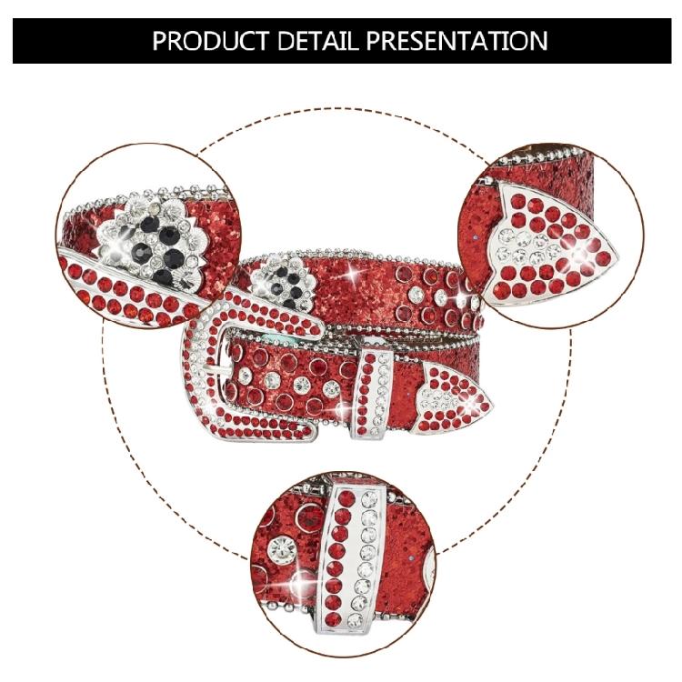 Ремень с блестками и стразами для взрослых и подростков Уличный стиль Пояс для брюк Blingbling Поясной ремень Рокерское украшение на талию