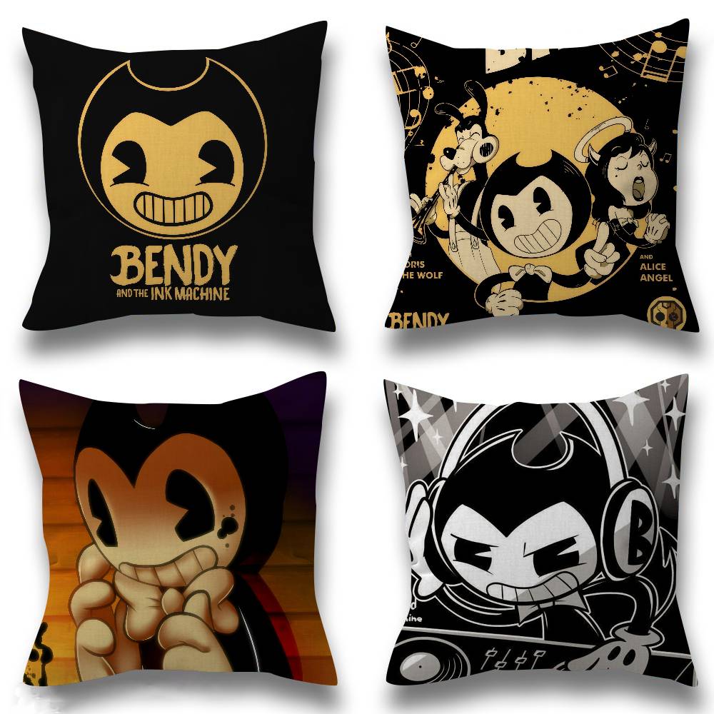 Game BBendy and the Ink MMachine Cushion Cover Inches Farmhouse Decor Home Throw Pillow Covers for Couch Decorations