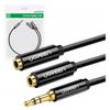 Audio Splitter Aux Cable Jack 3.5 Mm Ugreen Av123, 25Cm (Black)