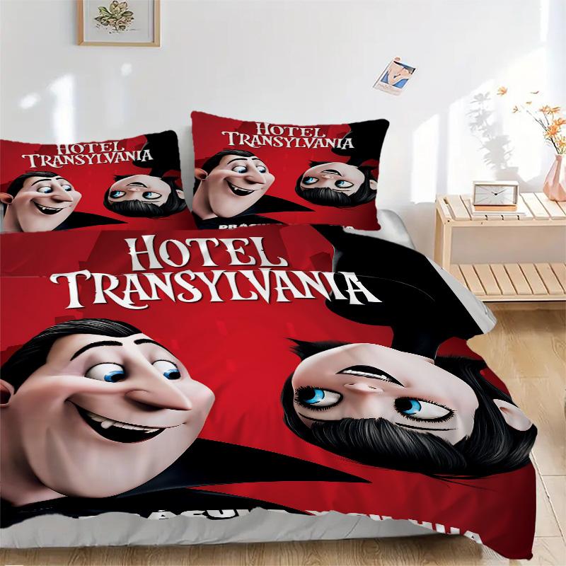 Hotel Transylvania Family Print 3Pcs Bedding Setduvet Cover With 2 Bedropillowcase Home Birthday Gift