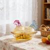 Стеклянная конфетница в форме курицы, блюдо для десерта «Курица на гнезде» с крышкой, забавная миска для закусок для фруктов, салатов, домашний декор для стола