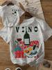 With A Fruit And Wine Pattern Printed Tshirt For Unisex Springsummer Fashion Trend Top Neutral Short Sleeve Comfortable Tshirt