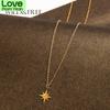316 L Stainless Steel Necklace For Women Gold Star Pendant Clavicle Necklaces Fahion Jewelry Valentine 'S Day Gift