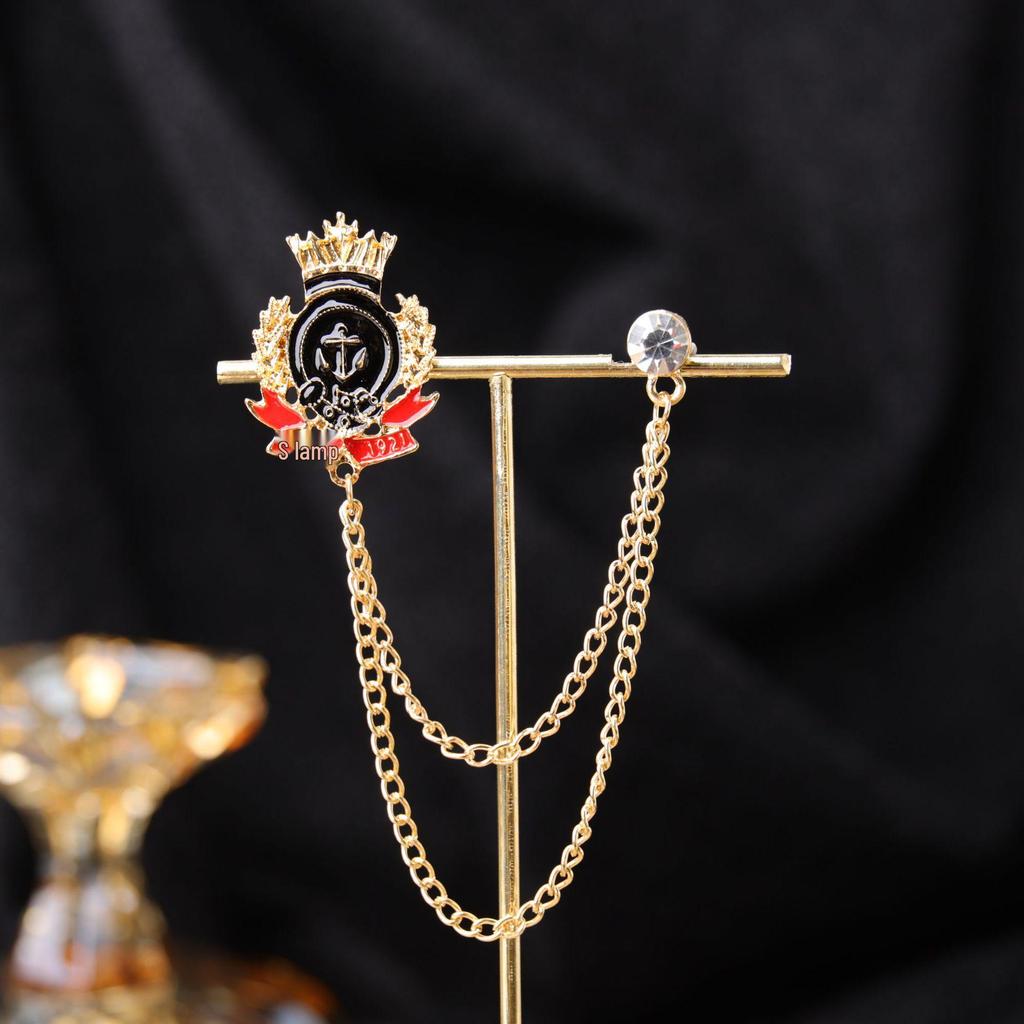 Baroque Rhinestone Pearl Corsage Necklace Brooch - Retro British Court Suit Accessory