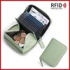 Японский RFID кошелек-аккордеон из натуральной кожи для карт