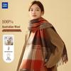 Women's 100% Wool Long Warm Scarf & Shawl