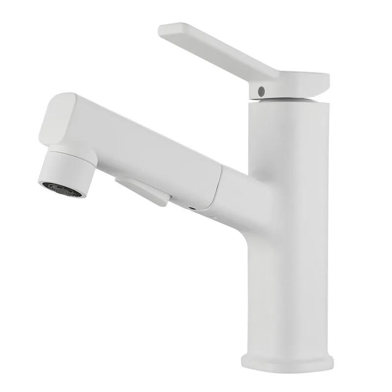 3 модели выдвижных кранов для ванной комнаты, кран с выдвижным душем, поворотный излив, кран для раковины в ванной, одно отверстие, выдвижной кран