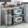 Thickened Stainless Steel Gas Rack Household Kitchen Table Shelves Multi Functiona Gas Stove Storage Rack