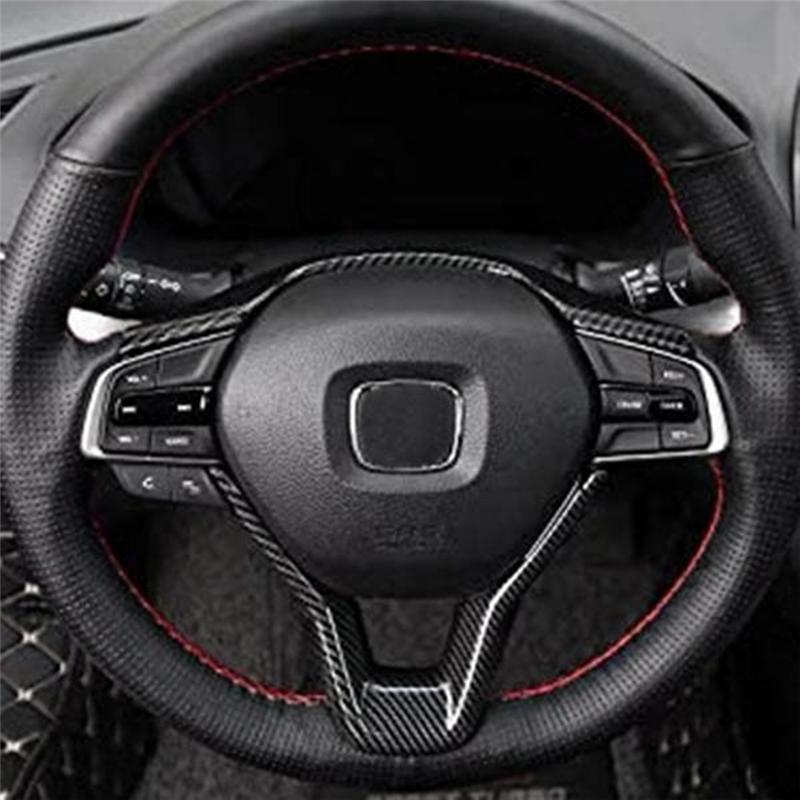 Мощная накладка на руль автомобиля из углеродного волокна, аксессуары для интерьера автомобиля для Honda Accord 2018-