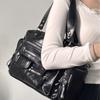 Punk Style Crow Bag New Fashion Soft Leather Multi-zipper Pocket Large Capacity Locomotive Bag Shoulder Handbag