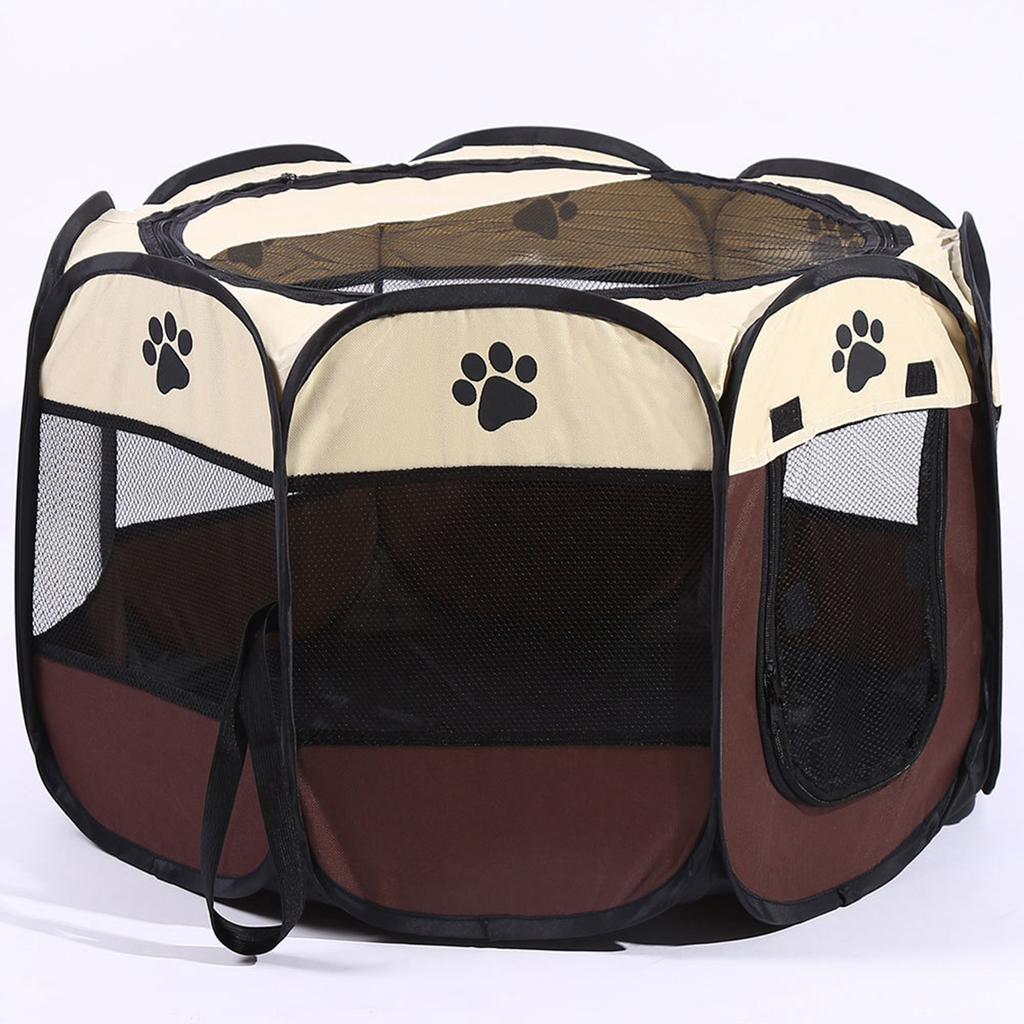 Portable Foldable Waterproof Pet Playpen Open-Air Oxford Air Mesh Playpen and Exercise Pen Tent
