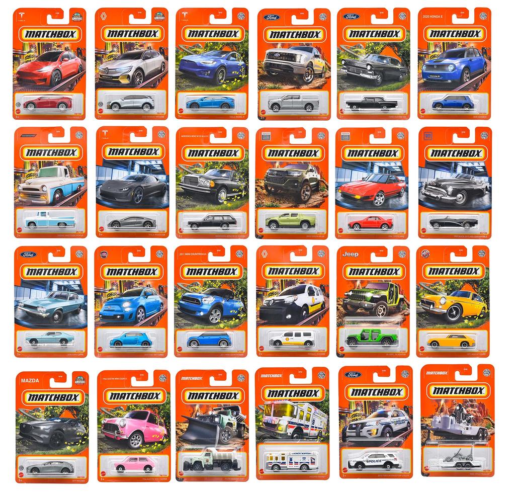 Набор базовых машинок Matchbox из 24 мини 3 и [Машинки в коробке] [Для детей от] 980E-30782