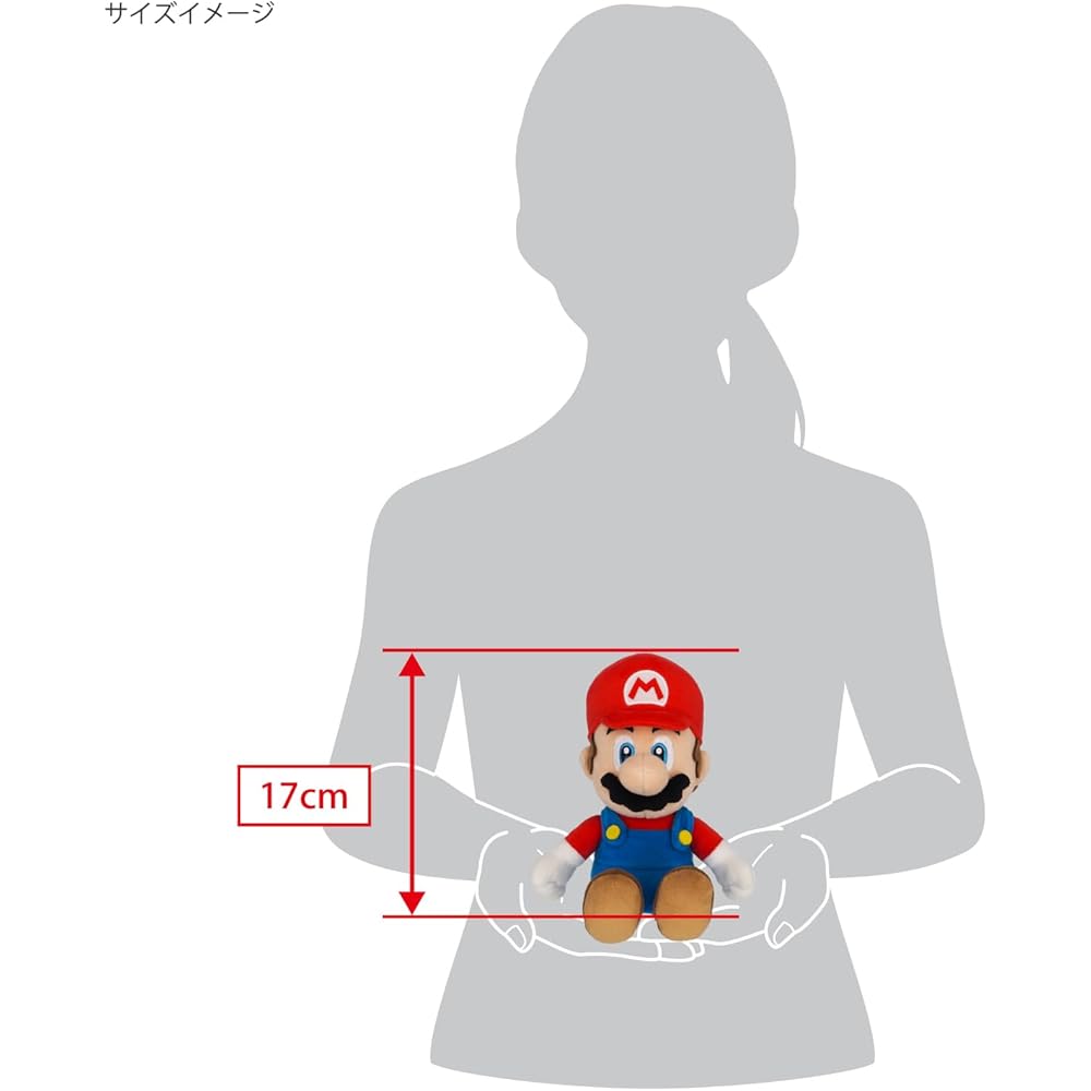 Sanei Boeki Коллекция Super Mario All Star Плюшевая игрушка Марио 24 см Ш11×Г11 см Мягкая набивная игрушка