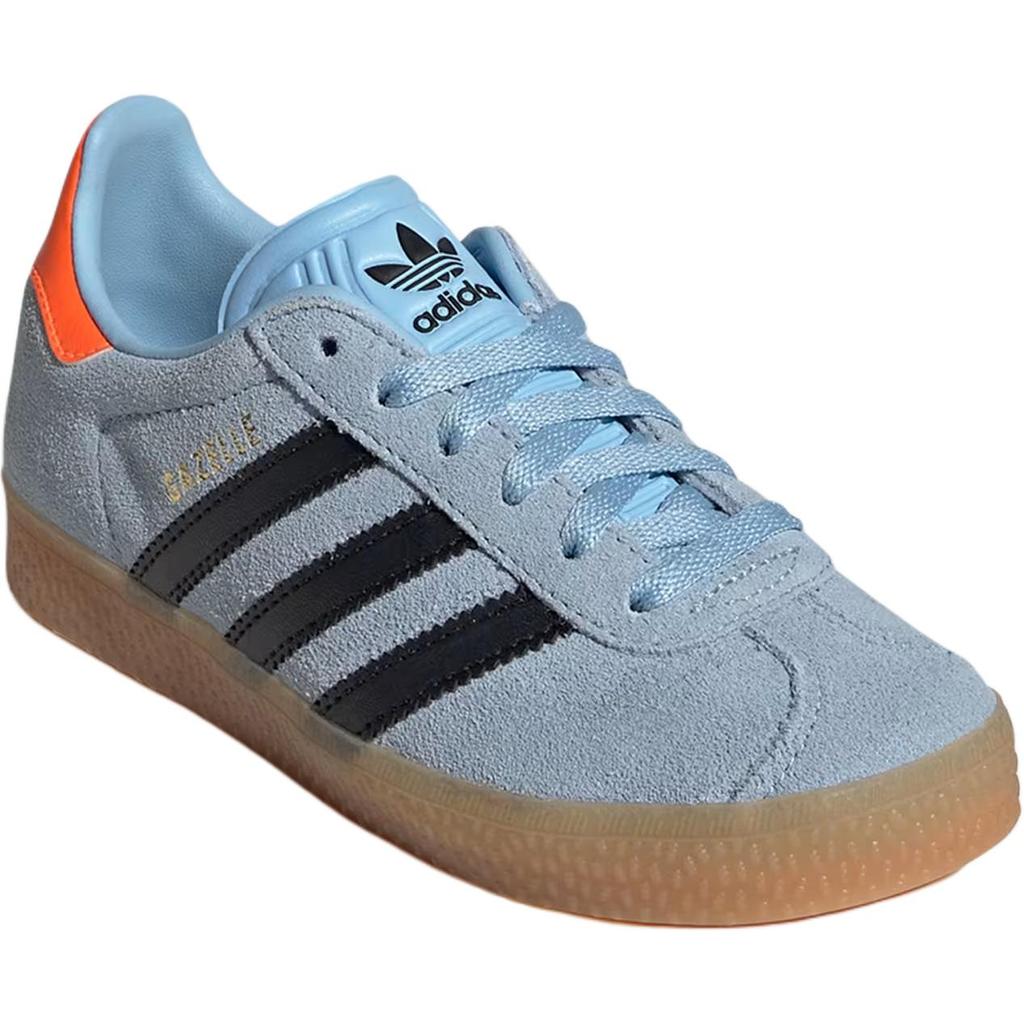 Adidas Originals GAZELLE Suede Abrasion Resistant Low top Kids' Skateboarding Shoes Blue Kids' ID6554