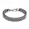 MAITA Men's Titanium Steel Bracelet & Bangle 22cm Cool Silver Vintage Snake Chain