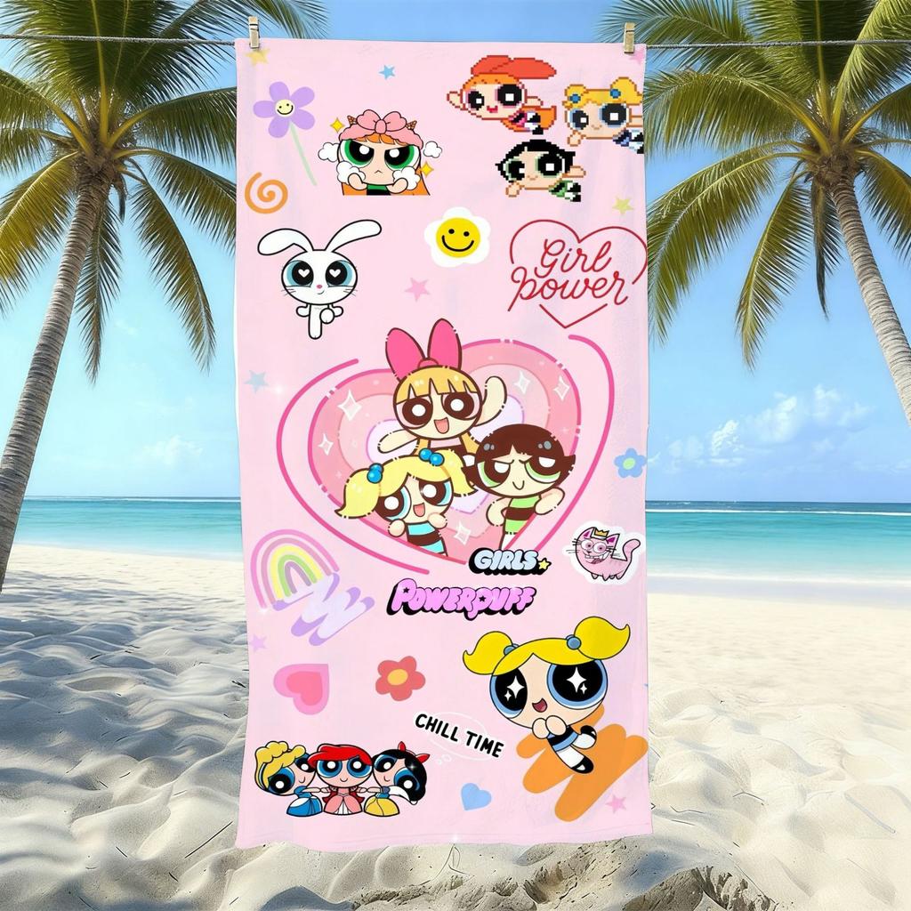 Cute Cartoon Printed Microfiber Beach Towel Quick Dry Bath Towel For Adults Kids Swimming