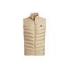 Solid Color Logo Golf Down Vest Men Vests Beige HZ6097