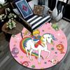 Rainbow Brite,Round Area Rug,Carpet Rug for Living Room Bedroom Sofa Playroom Decor,Non-slip Floor Mat