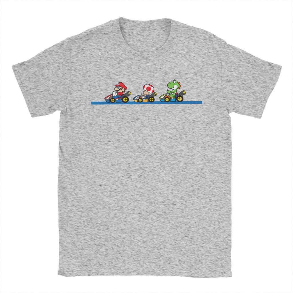 Kart Yoshis Toad  Marios Vintage Race Line Up T Shirts Mens Women Cotton TShirts O Neck Tee Shirt Short Sleeve Clothes Summer