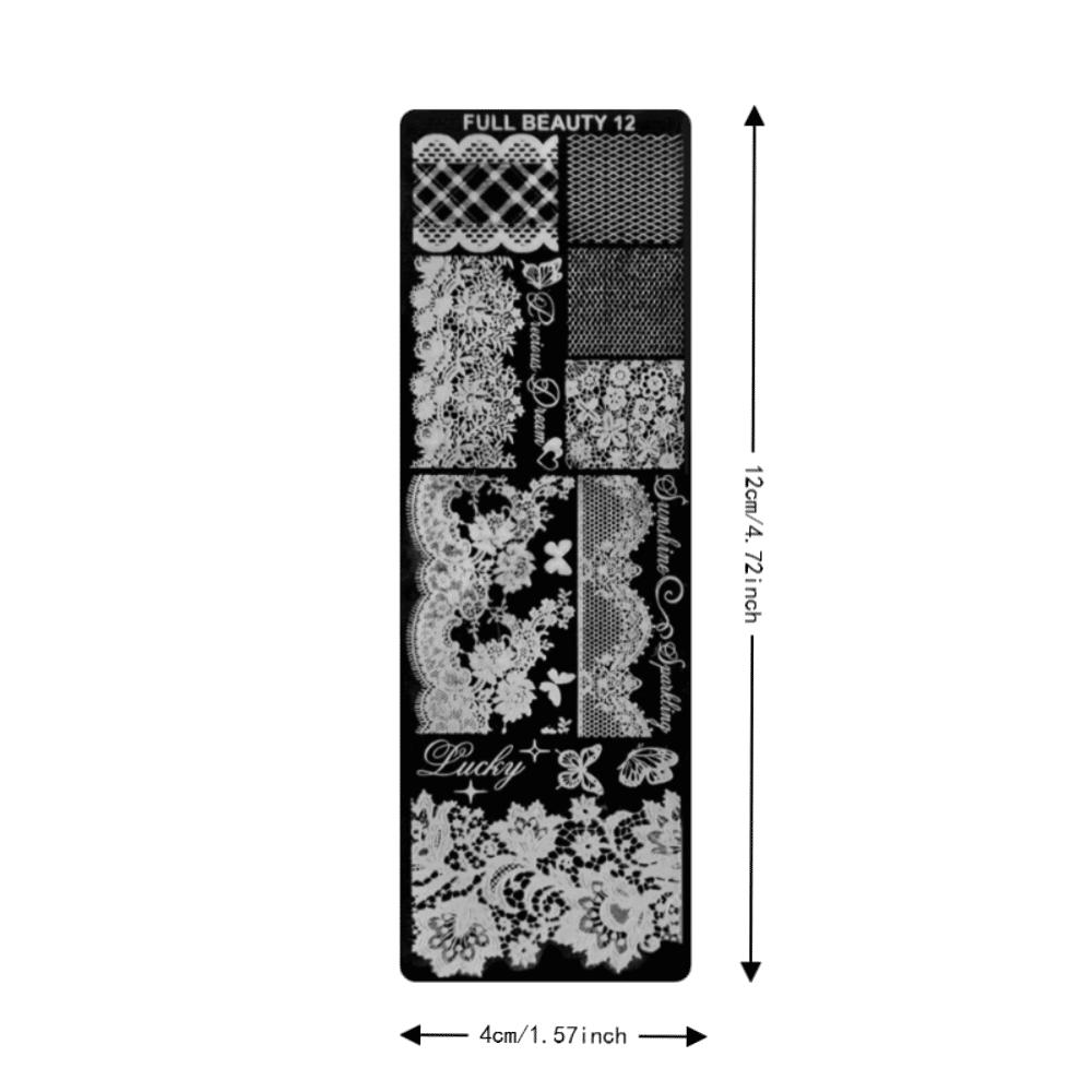 Stainless Steel Nail Stamping Plate Polka Dot Nail Template Print Tool Nail Art Template for Women