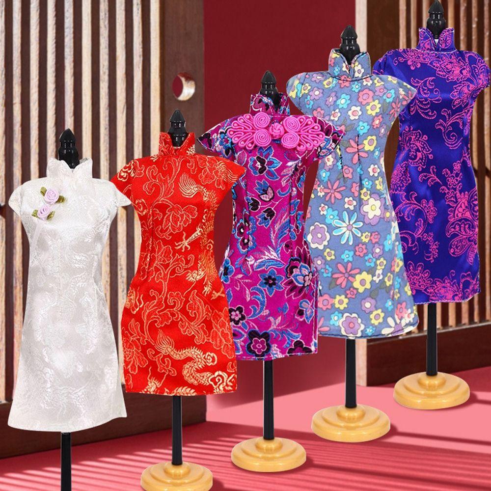 Традиционная кукла Cheongsam в китайском стиле, кукла, юбка, аксессуары для куклы, одежда для куклы, кукла 1/6
