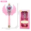 Children Girl Glowing Princess Magic Wand Electric Light Music Handheld Wings Fairy Wand Toy