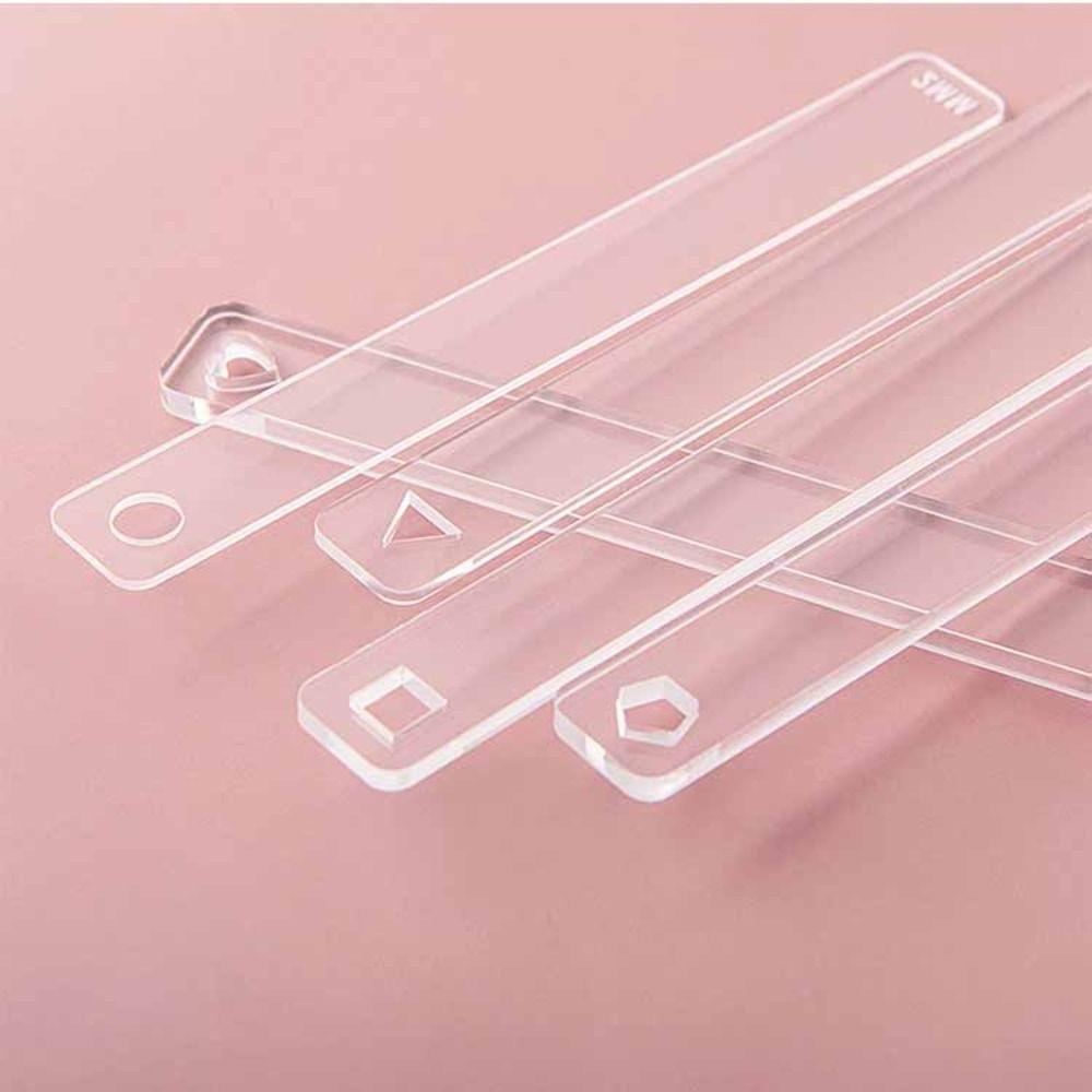 2 шт./компл. прозрачная линейка толщины глины, акриловая линейка для самостоятельного изготовления, роликовая керамическая полимерная линейка