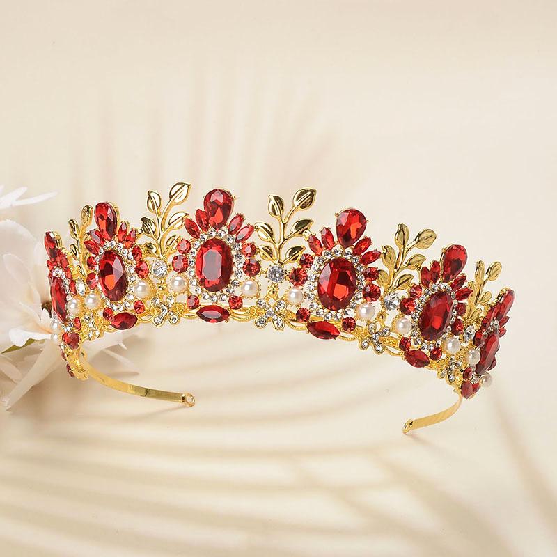 Baroque Bridal Crown Forest Retro Crystal Tiara Crown Jewelry Hair Accessories