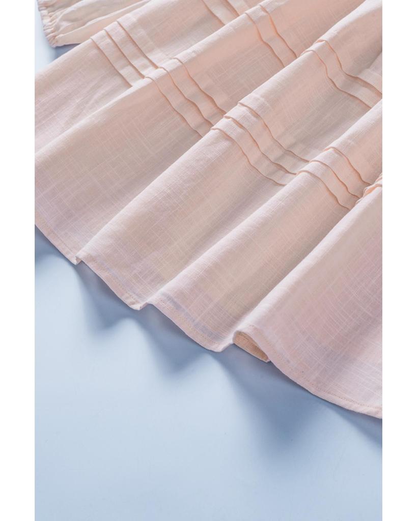 Azura Exchange Блуза Babydoll с рукавами-фонариками и люверсами