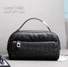 Directly from the manufacturer Leather woven double zipper Leisure travel Wash bag Fashion personality Trend handbag Hand bag
