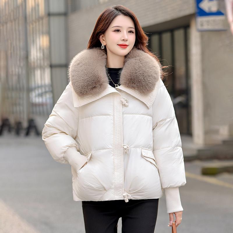 Short down cotton clothes for women's winter small men's new loose lapel bread clothes for women's jackets