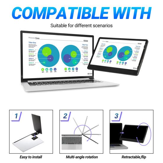 11.6 Inch EM116 Game Monitor Portable HDMI-compatible USB-C 1366x768 TN Computer Display Monitor for Laptop