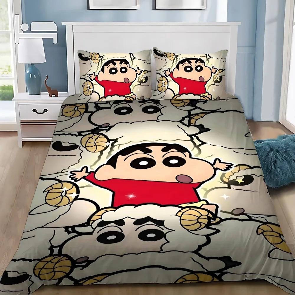 Изысканные 3D Мультяшные Обои Шин-чанS Цифровая Печать Постельное Белье Пододеяльник Одеяло Кровать Молодежь Дети Девочка Мальчики Подарок