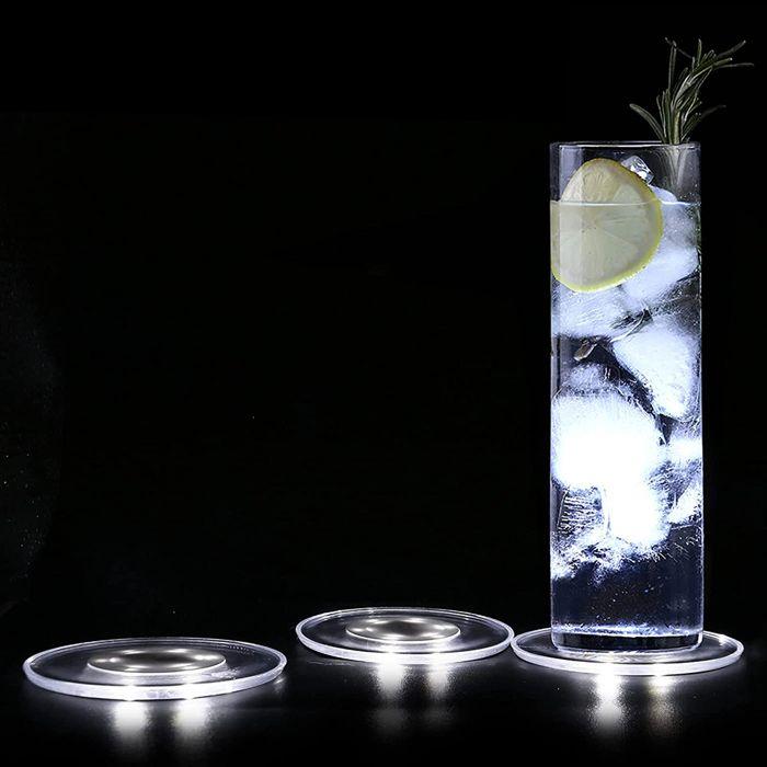 Светодиодные подставки - YNKKVRE - Набор из 4 штук - Противоскользящие - Водонепроницаемые - Разноцветные