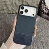 Business Splicing Leather Texture Slim Case For iPhone 17 Air 16 15 14 13 12 Pro Max Plus Fabric Matte Bumper Frameless Cover