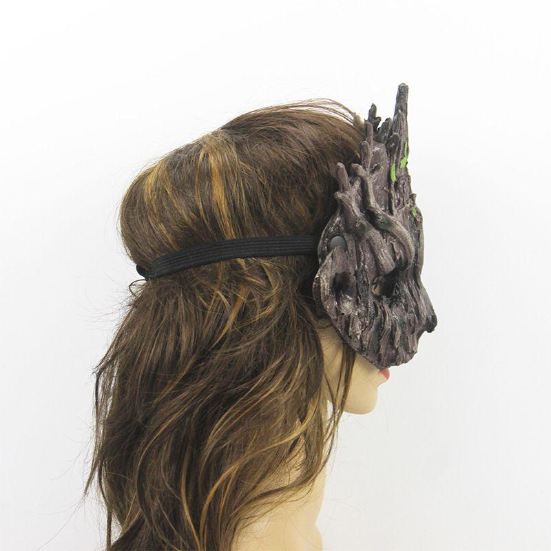 Forest Spirit Mask Halloween Cool Tree Mask Funny Prank Tree Patterns Face Elf Mask Masques Cosplay Costumes Party Props