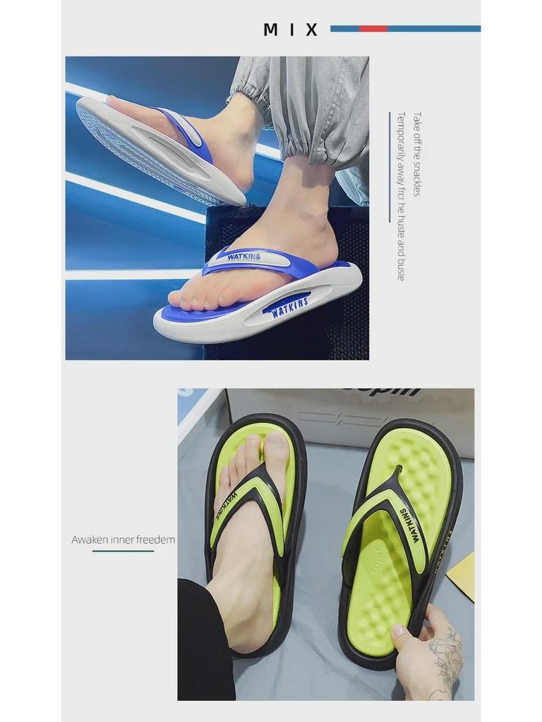 Мужские модные шлепанцы на толстой подошве: Мягкие, удобные пляжные сандалии на лето