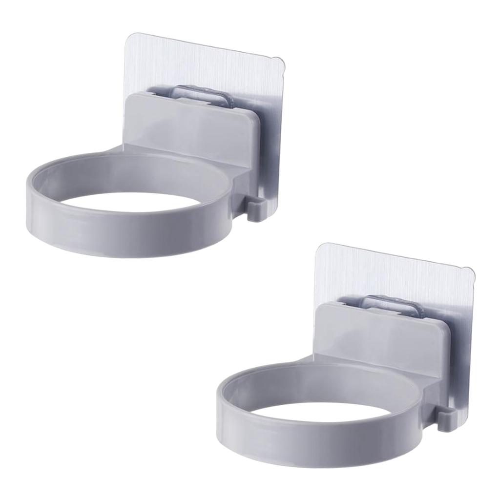 Hair Dryer Holder ABS Bathroom Shelf Durable Solid Color Storage Wall-mounted Rack Organizer Hairdryer Bathroom Accessories
