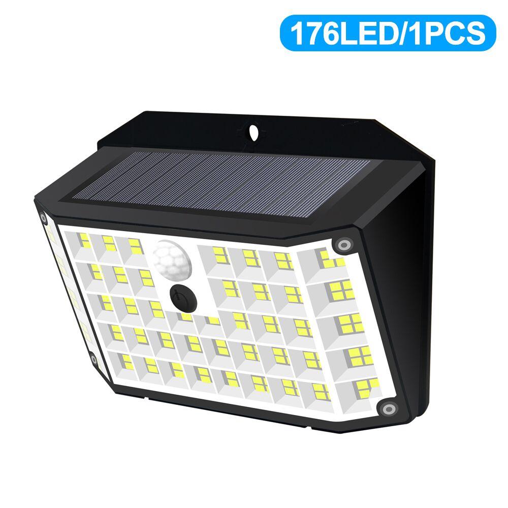 Solar Outdoor Lights 248/176/158 LED With Motion Sensor 3 Modes IP65 Waterproof Security Wall Lights For Front Door Garage Yard