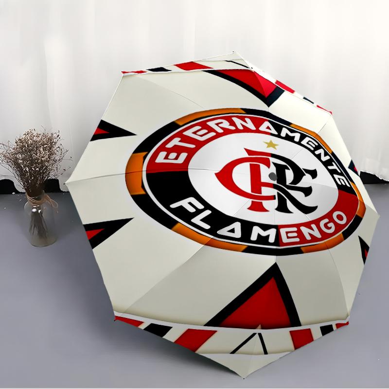 Складной зонт с принтом Clube de Regatas do Flamengo, для улицы, отдыха и путешествий, прочная ткань зонта, подарок на день рождения и праздник