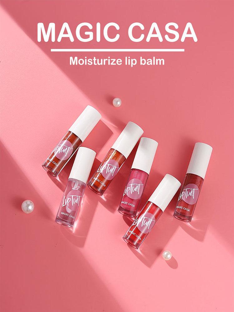 6-цветный фруктовый бальзам для губ увлажняющий и увлажняющий блеск для губ прозрачный блеск для губ Beep Glass Lip Moisturizing Lip Oil