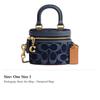 Coach Джинсовая сумка-кроссбоди с отделкой из телячьей кожи, мини, женская, латунь и синий CT097-B4BL