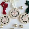 DIY Embroidered Christmas Ornaments Personalized Initial A–Z Monogram Embroidery Set Mini Handmade Christmas Embroidery Kit for Beginners