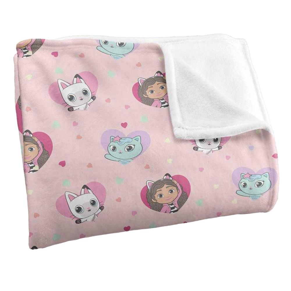 Gabby´s Dollhouse Silky Hearts Pandy Paws Supersoft Blanket