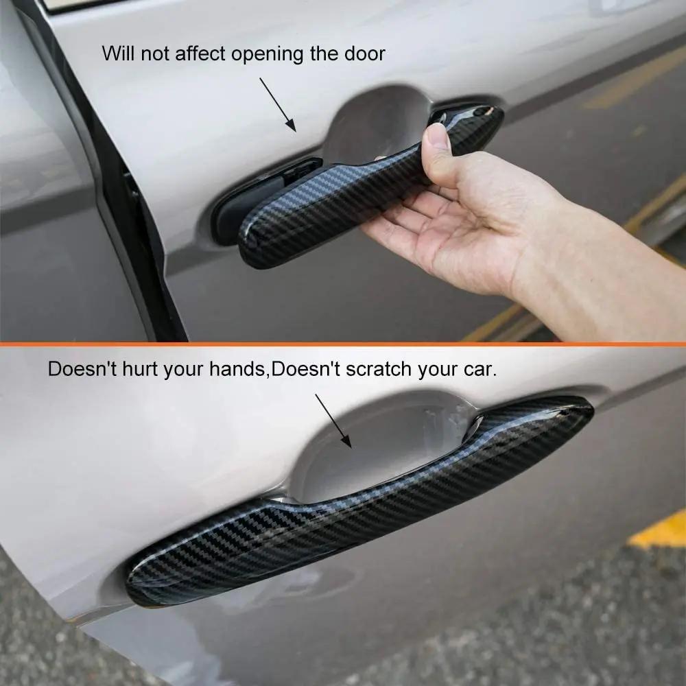 4x for Toyota Yaris Cross Hybrid 2025 2025 XP210 Sticker 2025 2020 Carbon Fiber Car Door Handle Cover Trim Styling Accessories