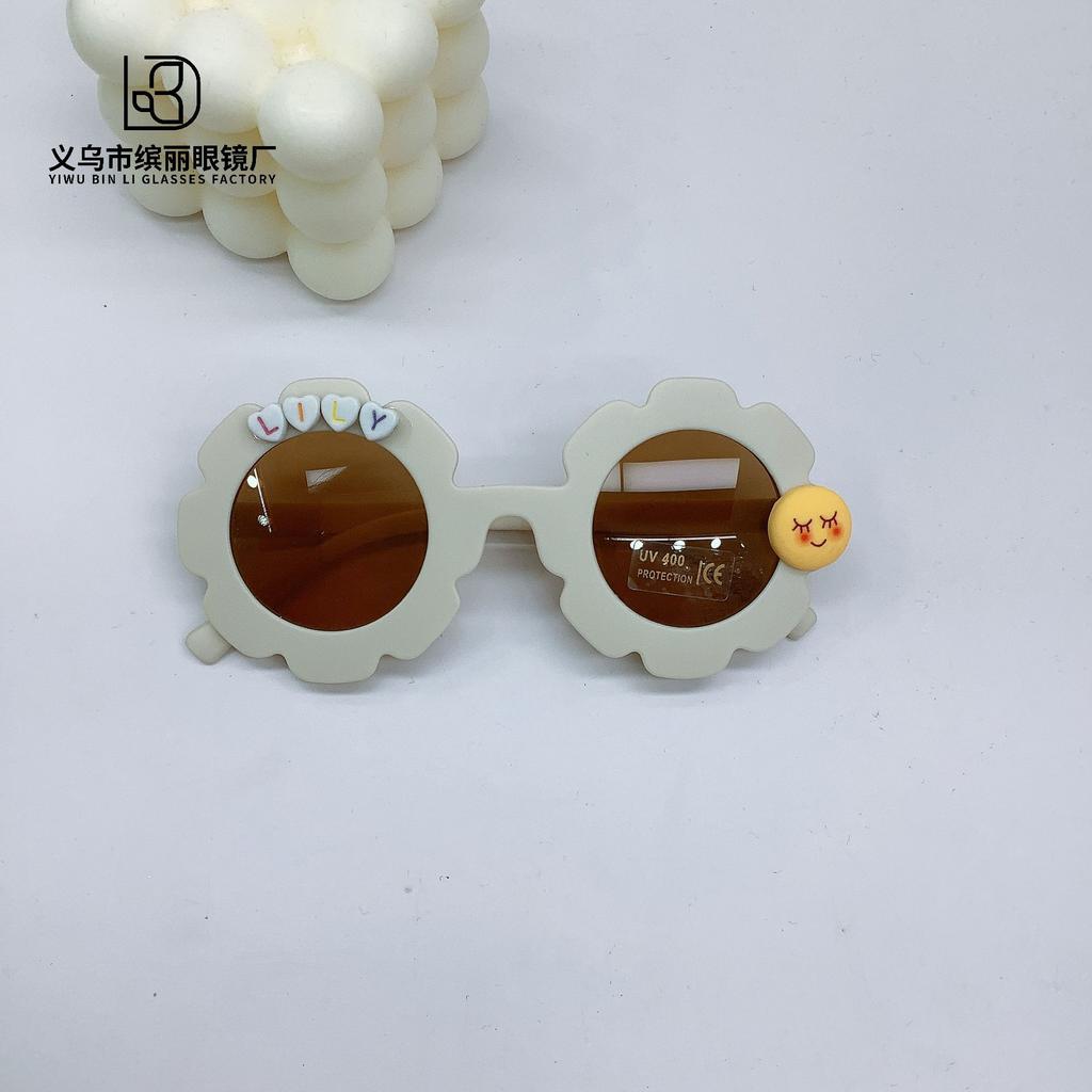 Retro Fashion Diy Baby Sunglasses Travel Sunscreen Uv Protection Expression Bag Children Sunglasses Photo Glasses