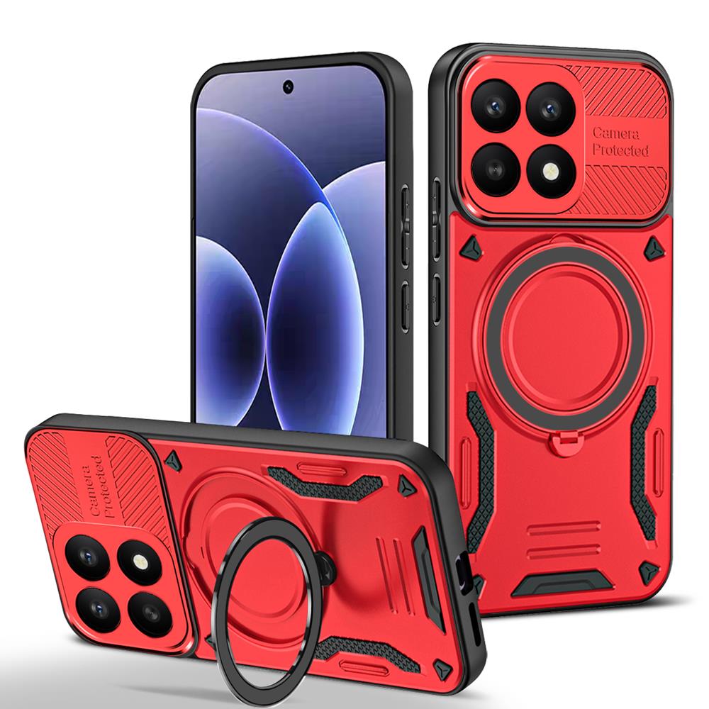 Роскошный бронированный магнитный чехол для телефона для Xiaomi 17 15T 15 14T Pro Max 15 Ultra с кольцом-подставкой, защитный бампер, задняя крышка, противоударный